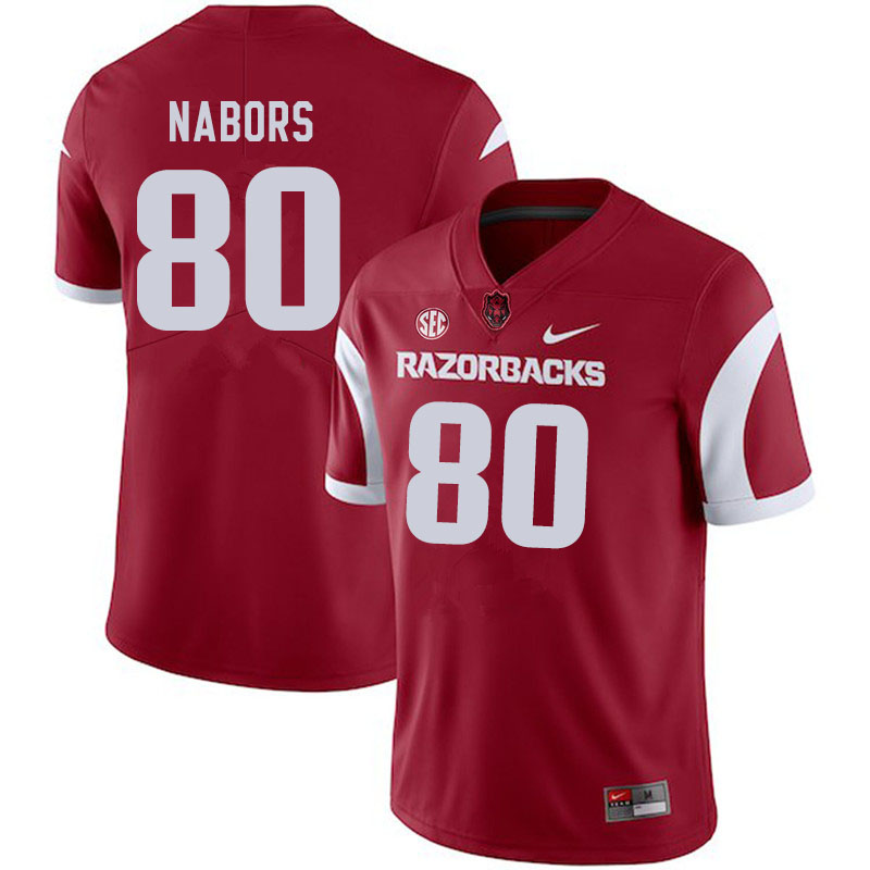 Men #80 Brett Nabors Arkansas Razorbacks College Football Jerseys Sale-Cardinal - Click Image to Close
